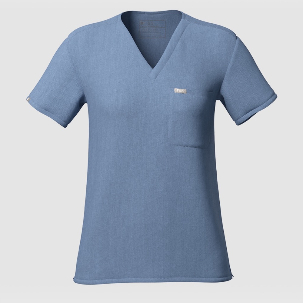 Heathered indigo figs scrubs.